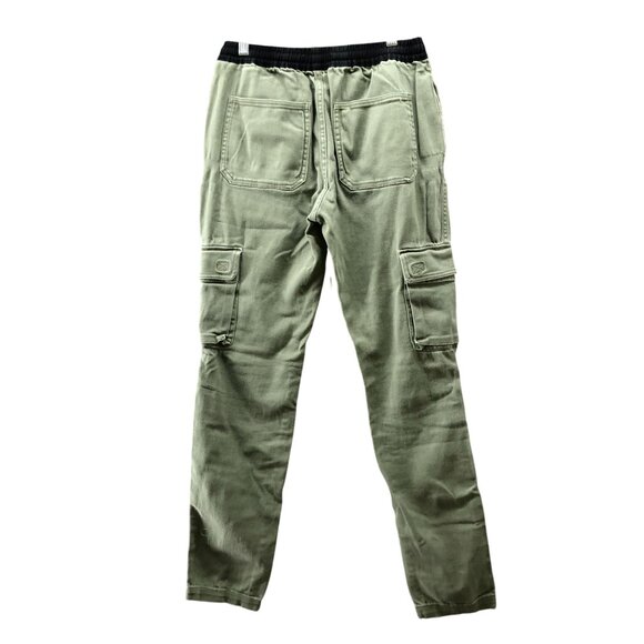Urban Outfitters Cargo Jogger Pants Mens S Army Green Skinny Fit Stretch Pull On - Picture 2 of 9